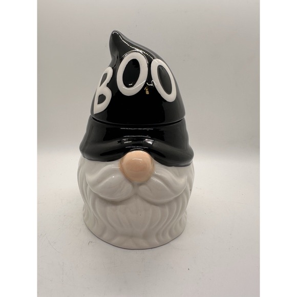 Martha Stewart Other - Martha Stewart BOO Halloween Gnome Candle Ceramic Jar White Pumpkin 16oz